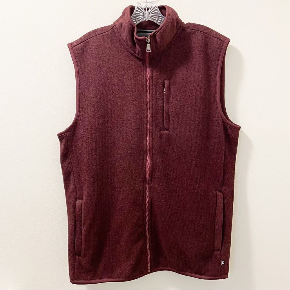 Chaps Fleece Mockneck Vest - Size Medium